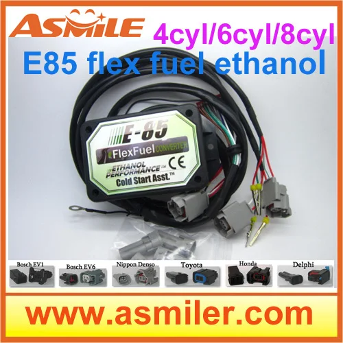 E85 конвертер (пластиковый корпус) 8cyl EV1 (EV6, пресечь, DLP, TO1, NH1) -холодный старт Asst., комплект e85 топлива