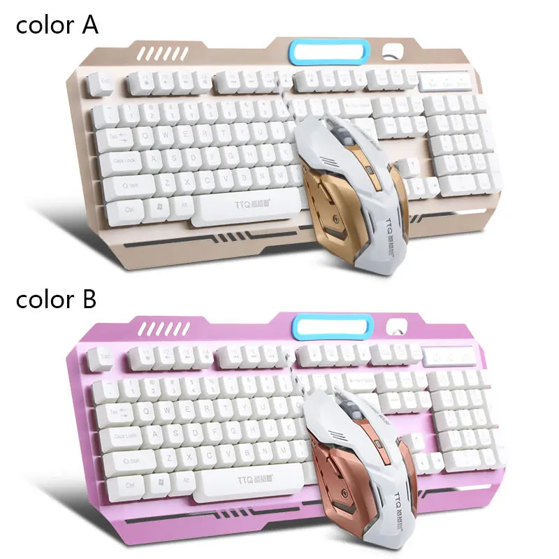 TTQ USB игровая клавиатура мышь геймерский профессиональный набор Razer Led