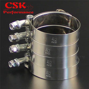 

4pcs x 2.25"/57MM Silicone Turbo Pipe Hose T-bolt Clamps Stainless Steel 57-67mm