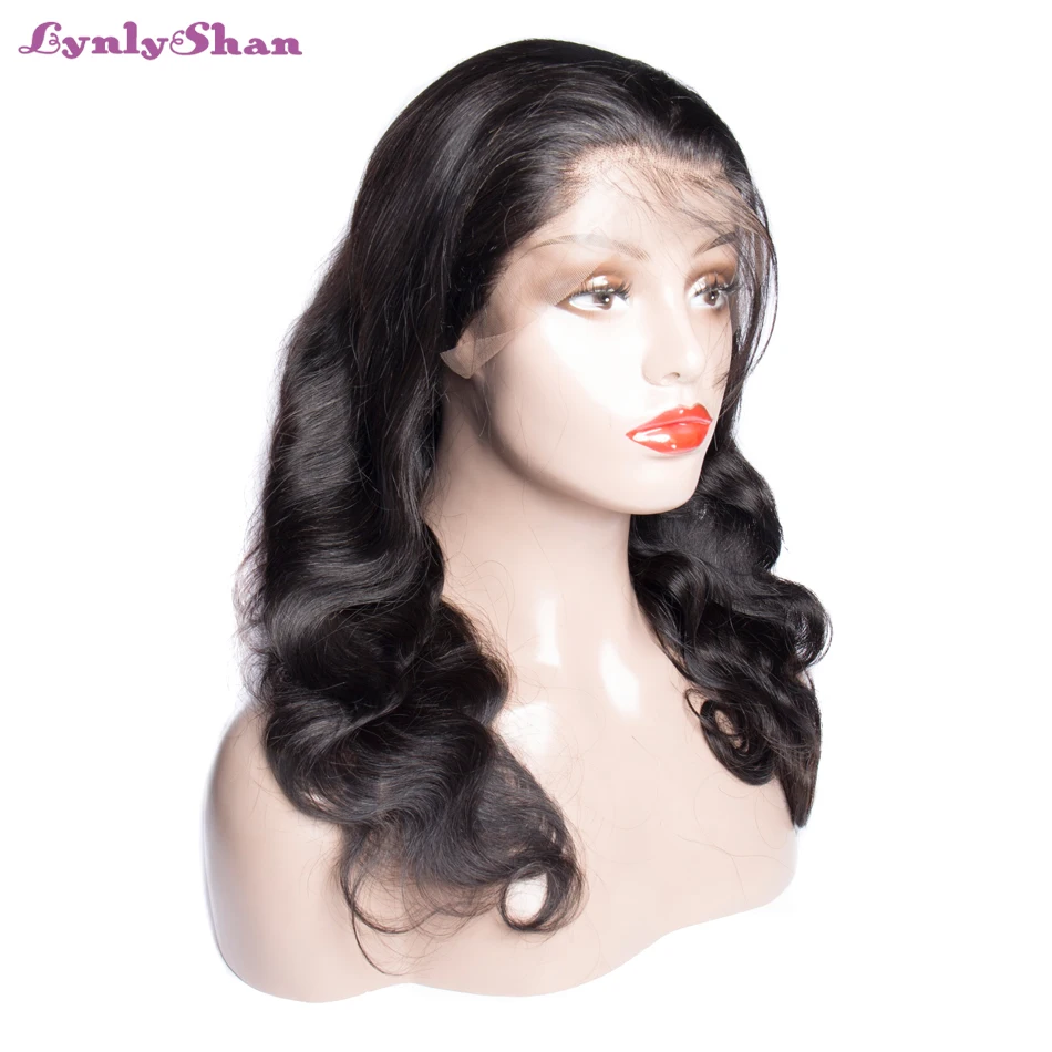

Lace Front Human Hair Wigs Pre Plucked Hairline Lynlyshan Indian Body Wave Lace Frontal wig With Baby Hair For Women Remy Hair