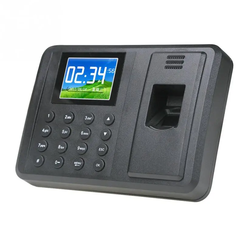 2.8 inch Users biometric fingerprint punch usb time clock office