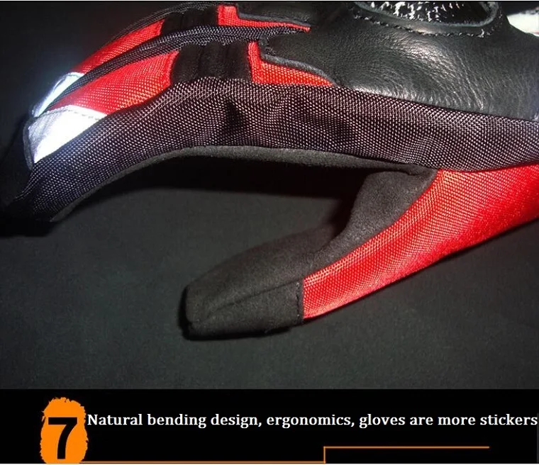 Новинка MADBIKE полный палец мотоцикл Перчатки зимние теплые кожаные Водонепроницаемый брезент углеродное волокно мотогонщиков перчатка MAD-19