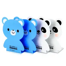 Комплект из 2 предметов/лот Настольный книжный Органайзер школьные полки для держатель книг Стенд Металлические железные книгодержатели и милые носки с рисунками зверей из мультфильмов