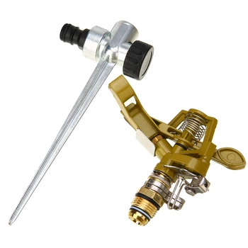 

1pcs Mayitr Metal Impulse Spike Hose Water Sprinkler Outdoor Garden Irrigation Watering Sprinklers