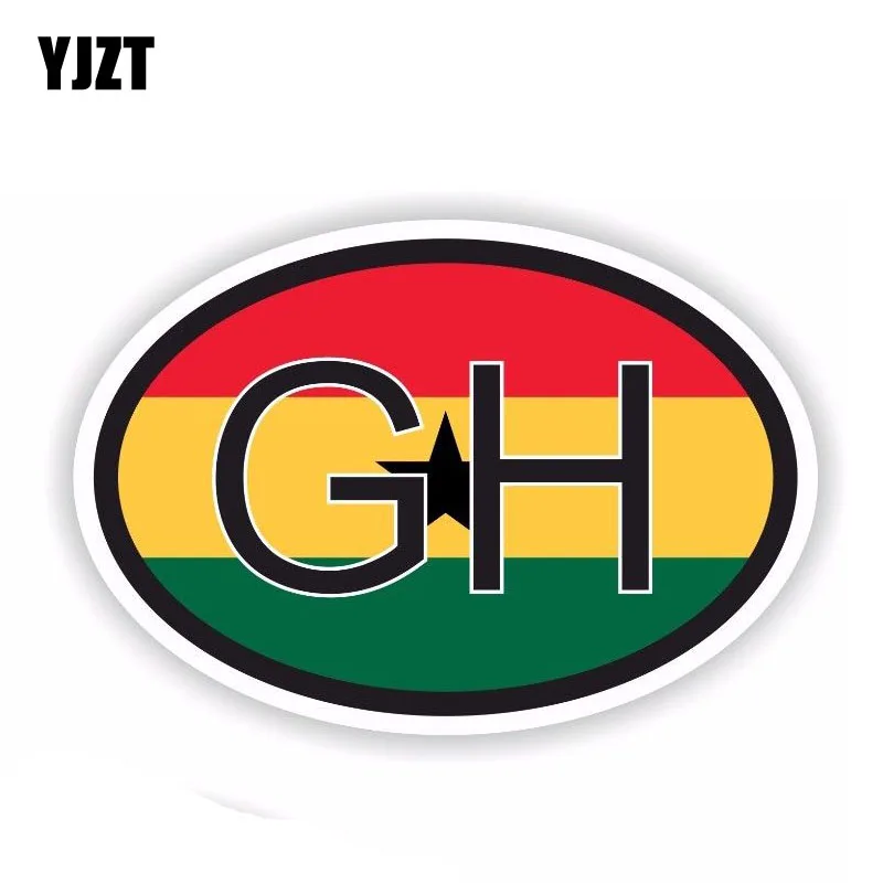 

YJZT 11.5CM*7.7CM Personality Ghana GH Car Sticker Country Code Car Styling Decal 6-0510