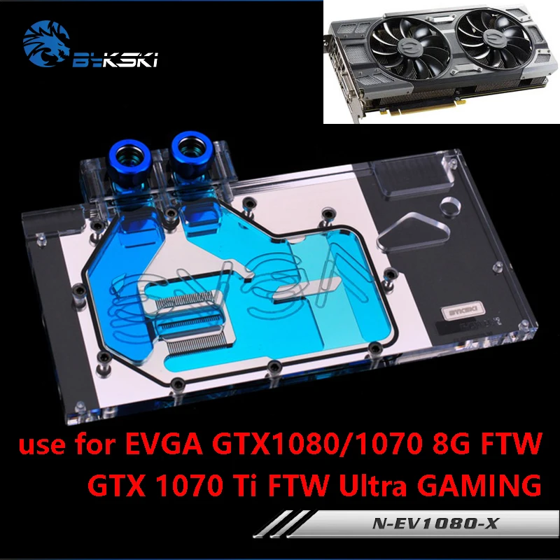 Bykski Water Block use for EVGA GTX1080/1070 FTW/GTX1070 Ti FTW Ultra GAMING/Full Cover Graphics Card Copper Radiator Block RGB Bykski Water Block use for EVGA GTX1080/1070 FTW/GTX1070 Ti FTW Ultra GAMING/Full Cover Graphics Card Copper Radiator Block RGB