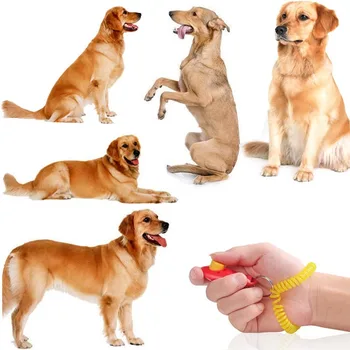 

Universal Animal Pet Dog Cat Training Clicker training treat Obedience Aid Wrist Strap Training Tools for Pet Train Click