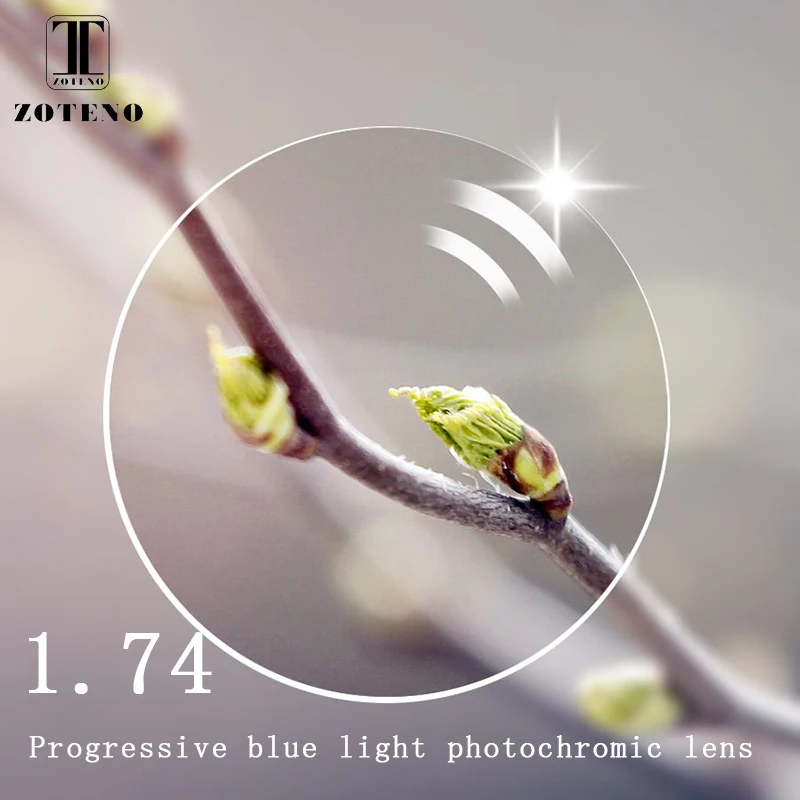 

ZOTEN1.74 Progressive Anti-Blu Photochromic lenses Nearsighted Presbyopic Optical Prescription Lenses
