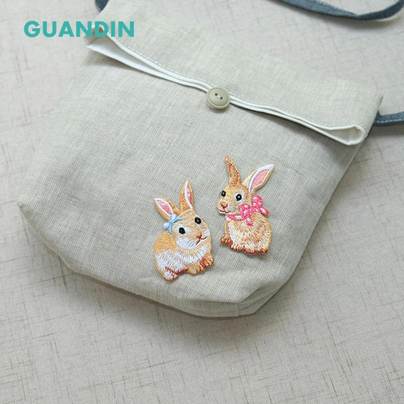 

GUANDIN,2019 1pack Rabbit Series Embroidery Patch,Cloth Sticker,Applique Ironing For Cloth/Jeans/Bag/Shoes,DIY Accessories EM025