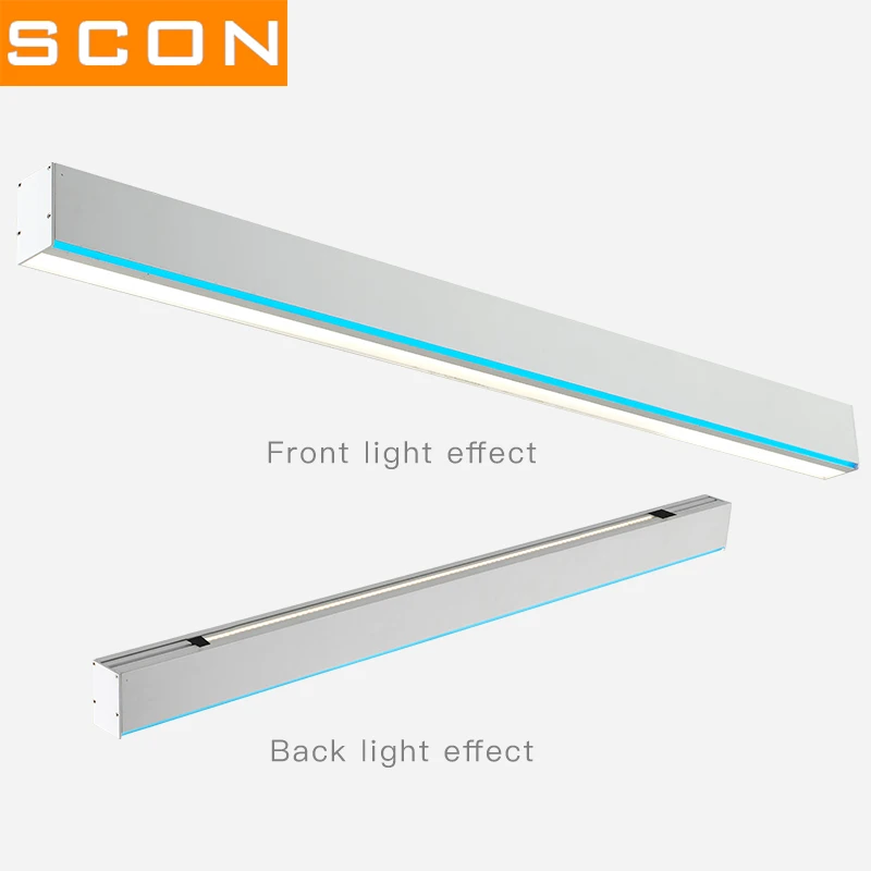 

SCON lights ceiling hanging led 42W OSRAM line lamp ice blue light office workshop warehouse modern cord pendant