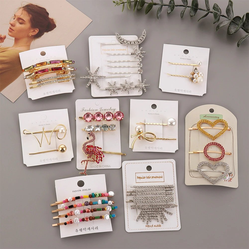 

2019 5pcs/set New Designs Jewelry Sea Shell Handmade Hair Clips For Women Barrettes Trendy Pearl Hair Pins Accessories Hairgrips