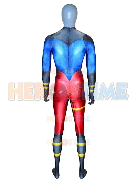  Superboy Suit DC Comics Printed Spandex Superhero Cosplay Costume Halloween Zentai Bodysuit Free sh