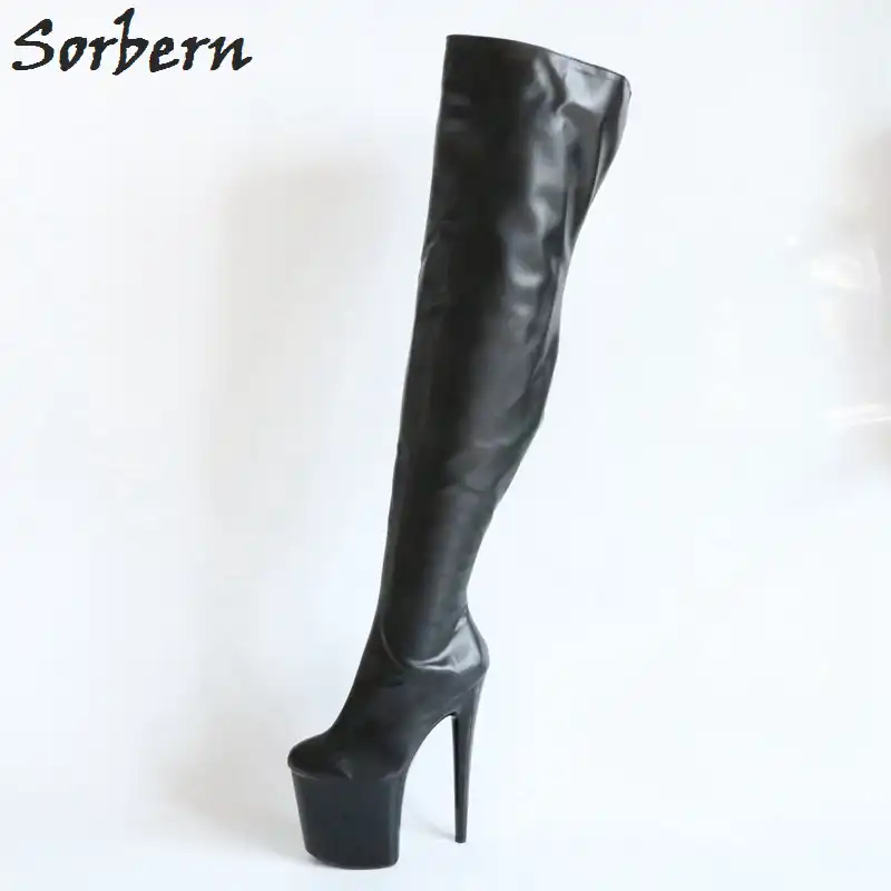 wide leg knee high boots