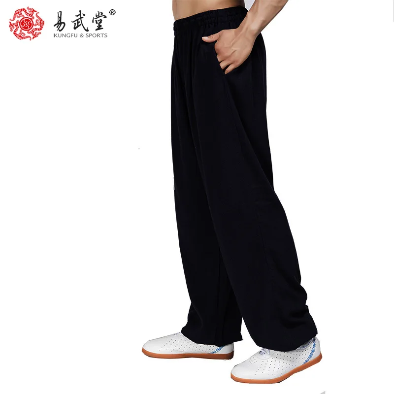 Штаны Yiwutang Tai chi униформа для кунг фу штаны карате боевых искусства (черно белые и