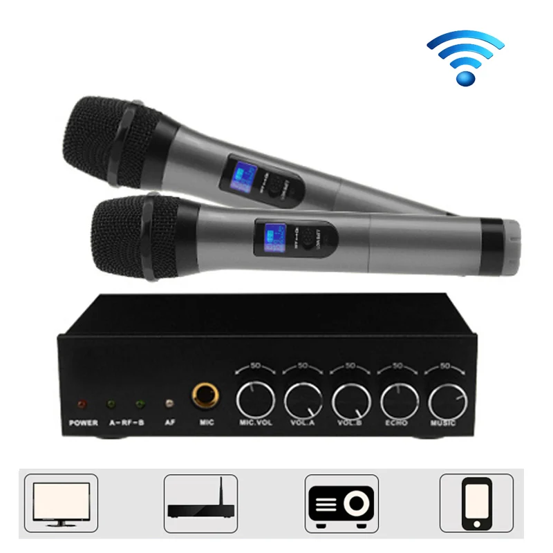 BluetoothDualWirelessHandheldMicrophoneKTVKaraokeechoMicrophone
