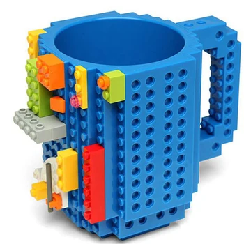 

350ml Build-On Brick Mug Type Building Coffee Cup DIY Puzzle Mug Portable Drinkware Drinking Mug 1Pc