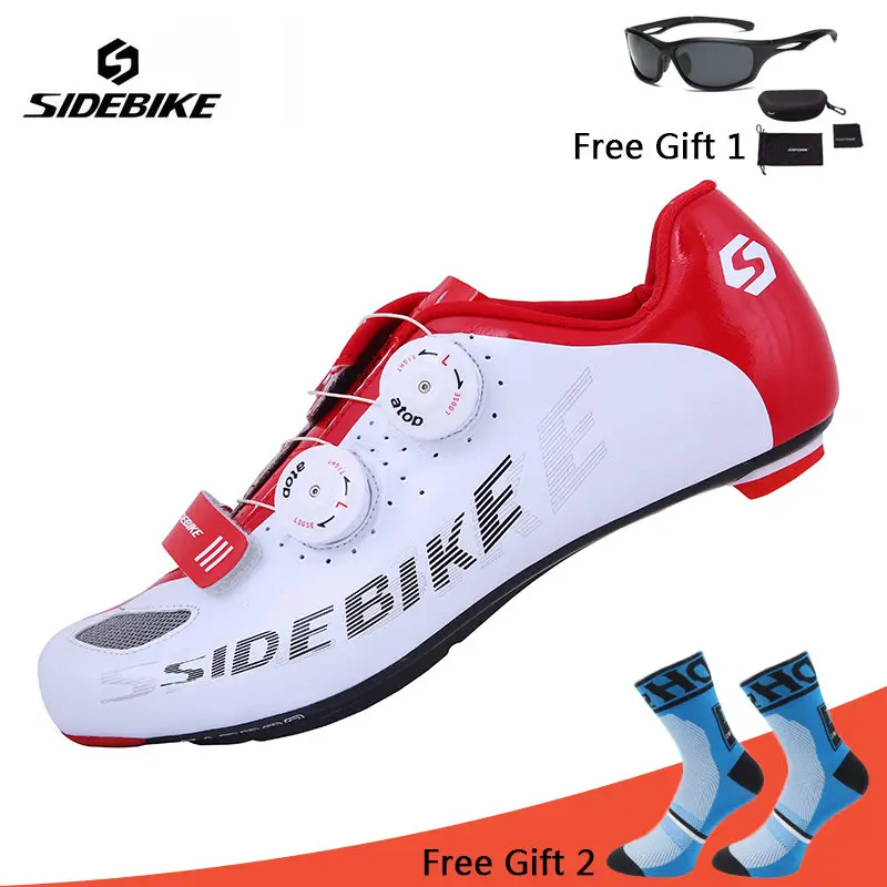

Sidebike Carbon Road Cycling Shoes Men Outdoor Sport Bike Bicycle Ultralight Sneaker Self-Locking Athletic Racing Shoes