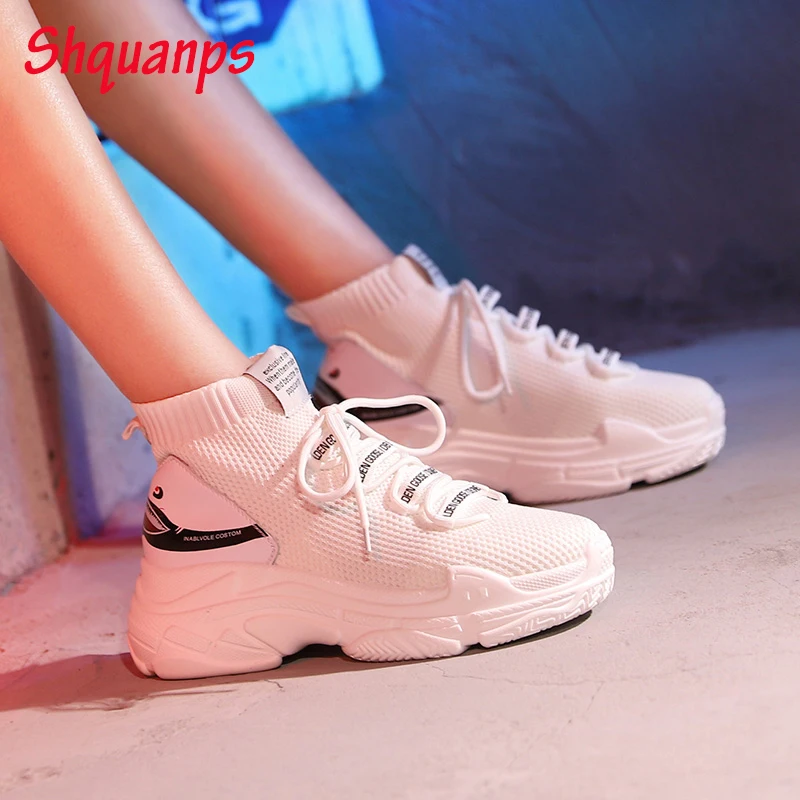 

New Sneakers Women High Top Breathable Spring Flats Platform Shoes Scarpe Donna Unisex Footwear Casual Shoes Women Espadrilles
