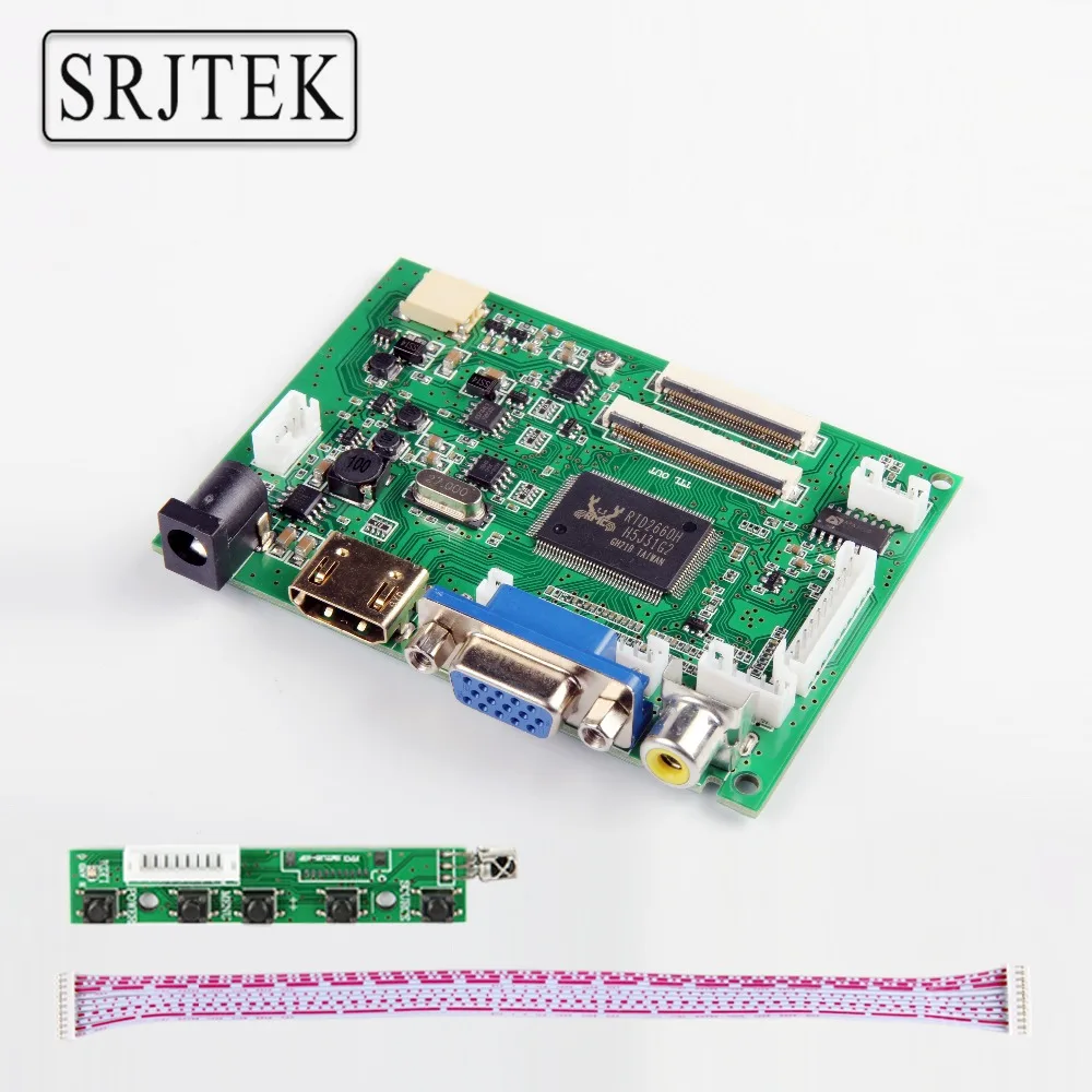 Srjtek VS TY2662 V2 HDMI VGA 2AV 40 /50 Pin PC плата контроллера для Raspberry PI 3 EJ101IA 01G 8 bit IPS ЖК дисплей