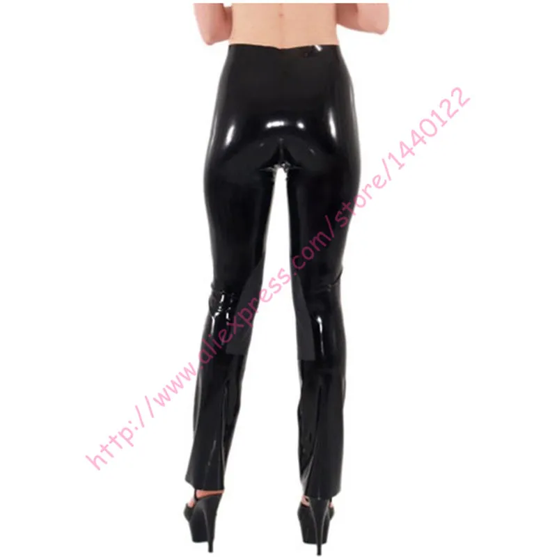 Женские сексуальные черные латексные брюки для женщин натуральные резиновые Обтягивающие Брюки Плюс Размер Горячая Распродажа индивидуальное изготовление