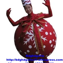 Рождественский подарок Рождество мяч маскоты костюм для взрослых, Герой мультфильма наряд продвижение посол спортивный карнавальный zx1559