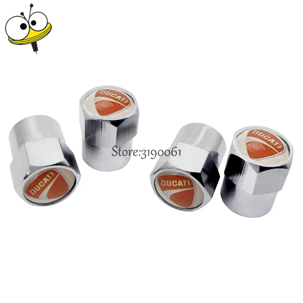 

Car Tire Valve Stem Caps Rim Sticker Accessories Styling For Ducati Logo For Ducati Monster 900 SPECIAL 996 Monster 600 1098S