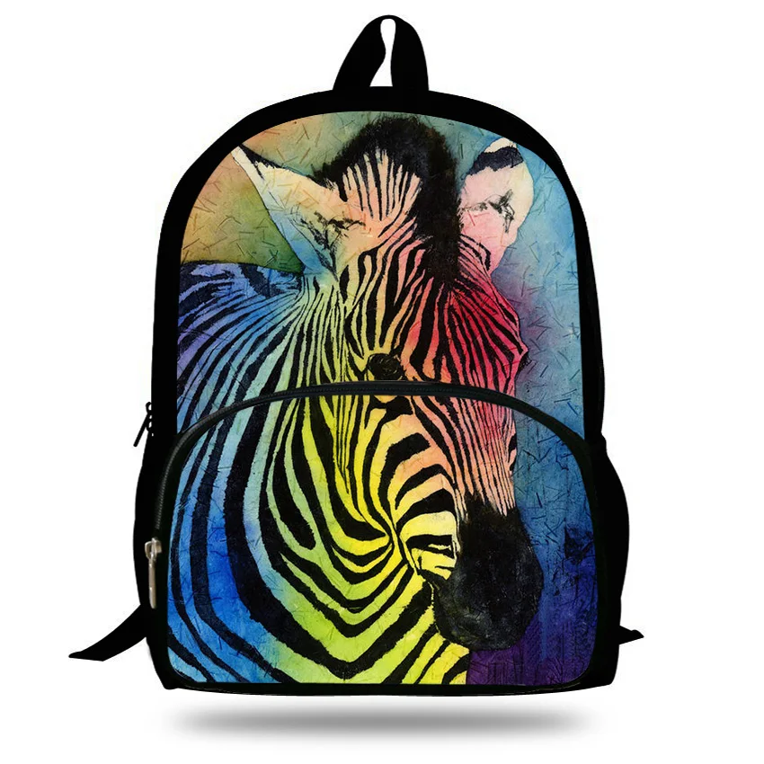 16 Inch Popular Animal Bags Children School Bag Zebra Print Backpack