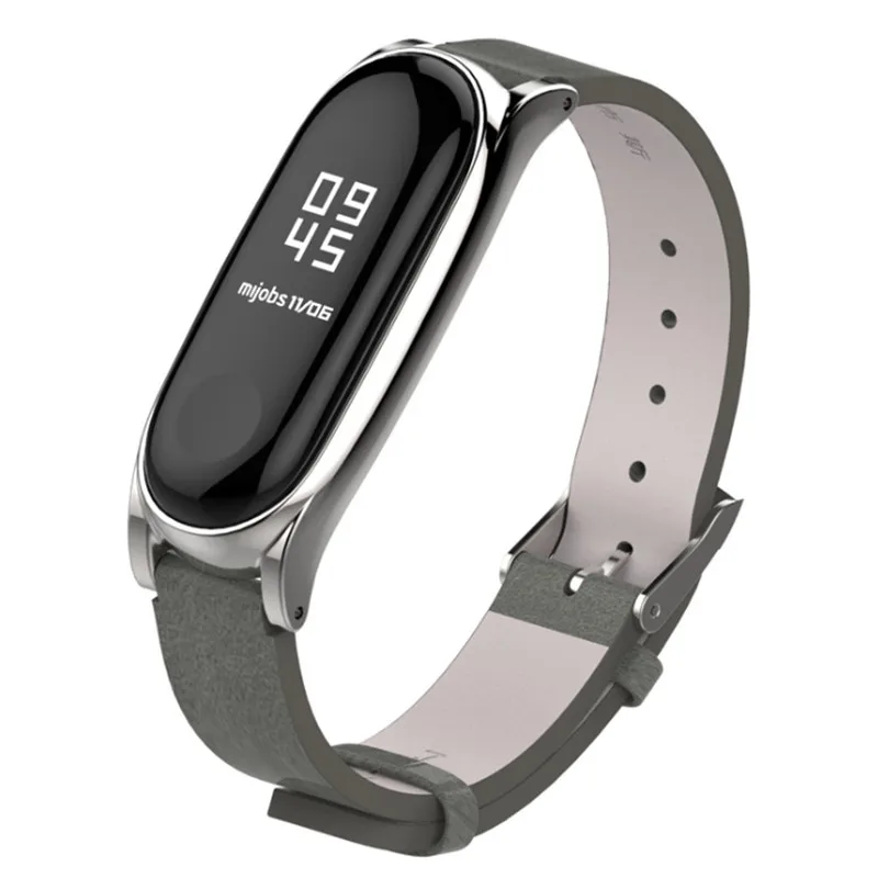 Ремешок Mijobs из искусственной кожи для Xiaomi Mi Band 3 ремешок браслета band 4 браслет