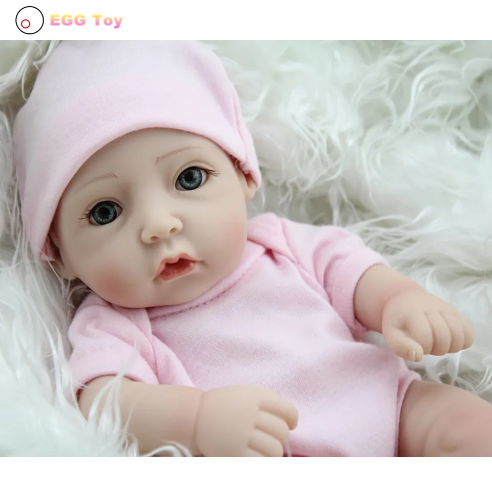Pink Full body Silicone Reborn Baby Doll Toys 28cm blue eye Lifelike Baby Girls Doll Play House toy Reborn Doll Educational toys full-silicone-baby : image Pink Full body Silicone Reborn Baby Doll Toys 28cm blue eye Lifelike Baby Girls Doll Play House toy Reborn Doll Educational toys full-silicone-baby