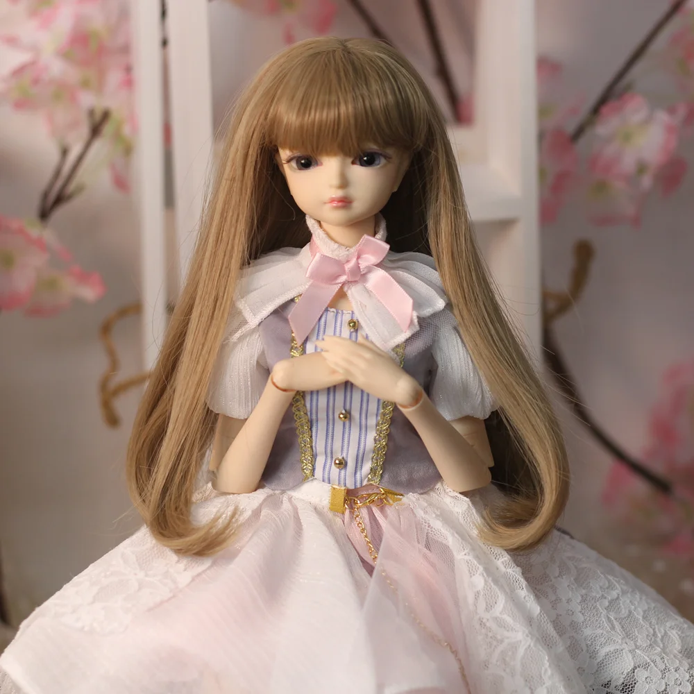 

1/4 BJD Puff sleeves top with white lace skirt dress up for your doll