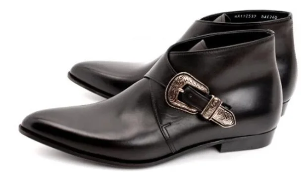 Chelsea Preto Primavera Sapatos De Preto Botas Britânico marfim Wpg outono Boots Moda Brogues Casual Ankle Estilo Homens Dos Couro p17dIqwFx