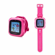 Детские Смарт-часы 1,5 дюймов с сенсорным экраном, встроенные головоломки, многоязычные умные часы с камерой, хороший подарок для детей, розовый цвет
