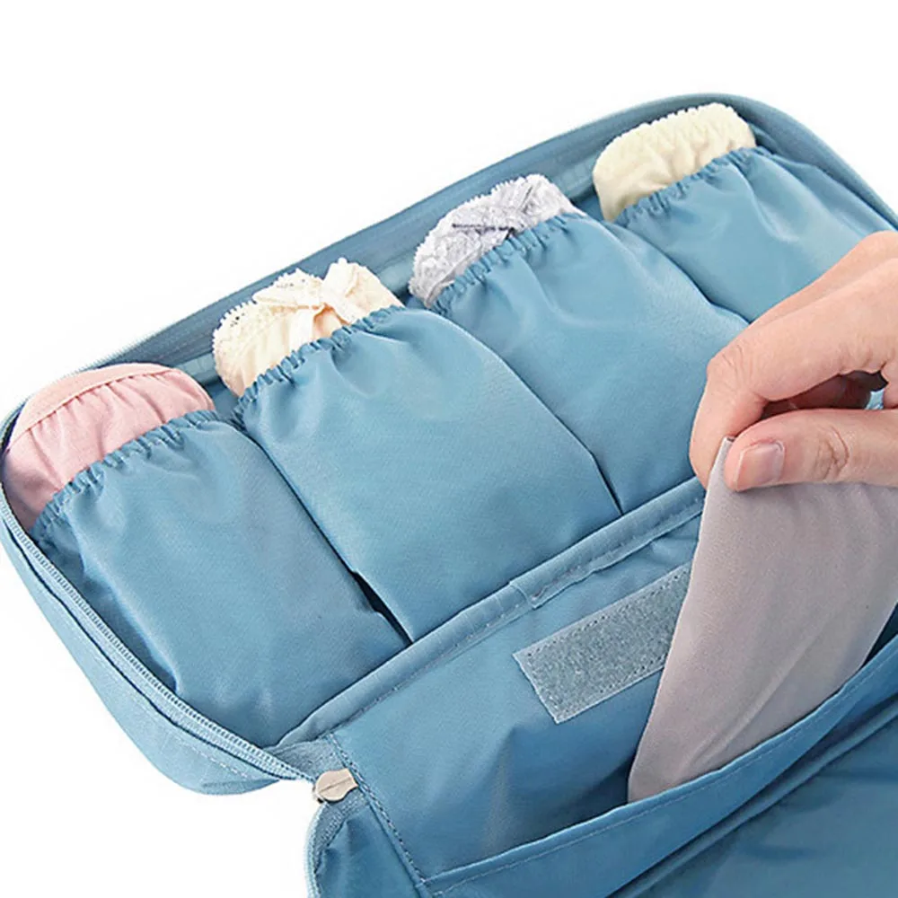 Туристический Портативный для хранения нижнего белья, бюстгальтеров сумка Водонепроницаемый носков косметики с выдвижными ящиками - Цвет: blue