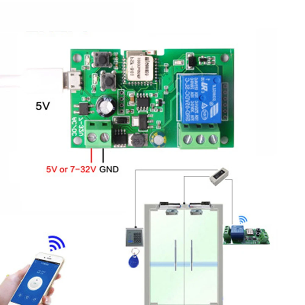 Умный WiFi Пульт дистанционного управления DIY беспроводной переключатель универсальный модуль DC5V 12 в 32 В самоблокирующийся Wifi переключатель таймер для умного дома