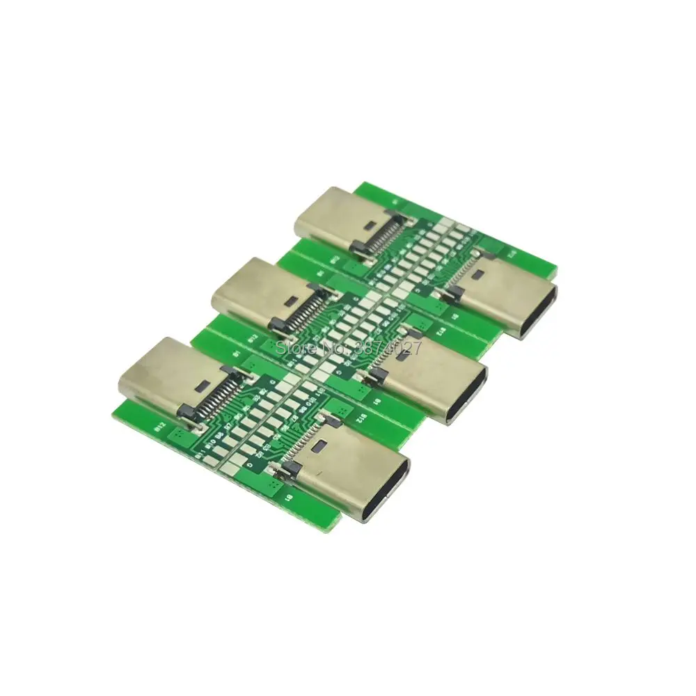 DIY 24pin USB C 3 1 Type штекер и гнездо разъем типа SMT с печатной платой|Кабели VGA| |