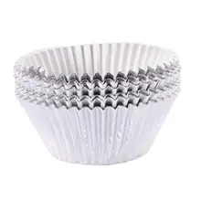 Waasoscon 100 шт Алюминиевый Серебряный кулпитт металлическая фольга торт чашки Круглые опилки выпечки стойкие мусс для Маффин кекс
