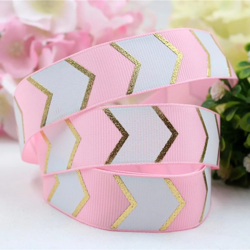 

16548,25MM bronzing printed satin ribbon Baltic, DIY handmade Hair material wrapped wedding accessories, free shipping.