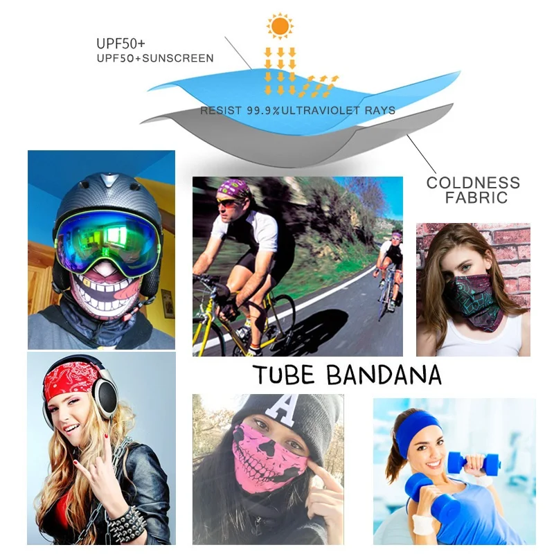 Sports Magic Quick Dry Hiking Neck Warmer Cycling Bandanas Scarf Bicycle Bike Face Mask Ski Head Band Tubular Bandana Ciclismo