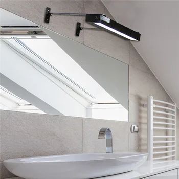

HUANJUNSHI Modern Aluminum Alloy LED Front Mirror Light Bathroom Makeup Wall Lamps Led Vanity Toilet Wall Mounted Sconces Light