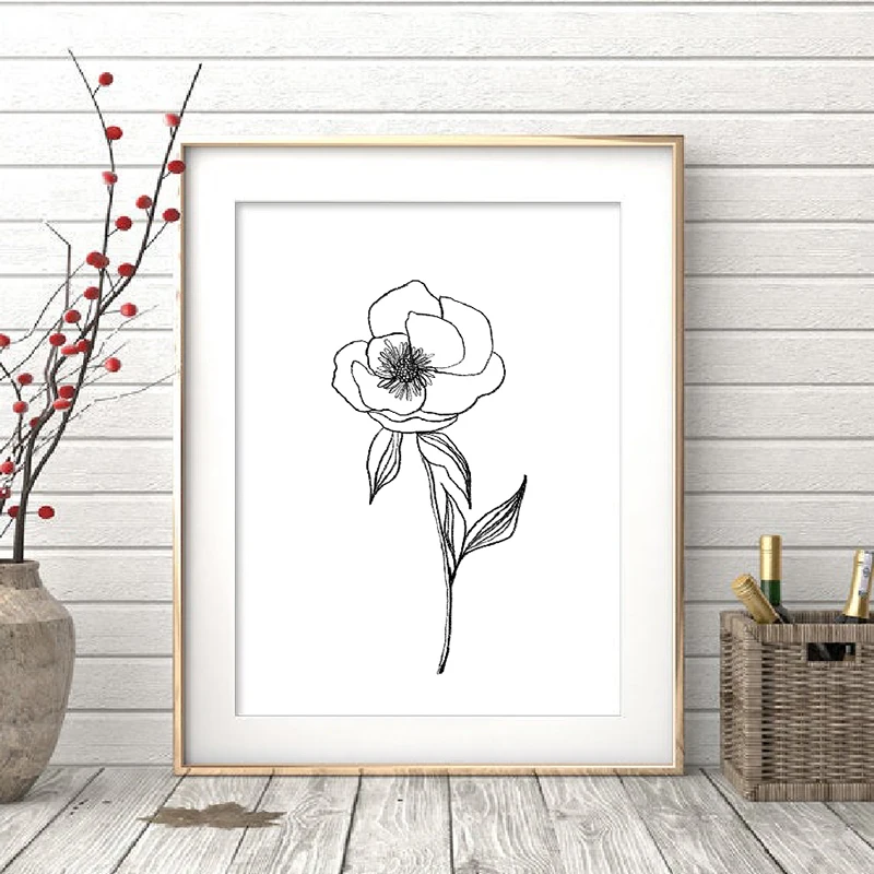 Botanical Canvas Painting Home Minimalist Decor