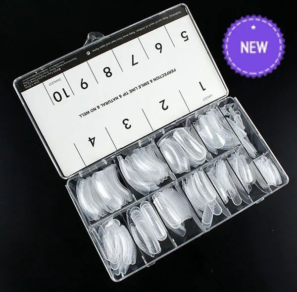

Professional 250pcs Nail Art Mold Dual Nail System Form Nail Uv Good material ABS Nail Art Mold