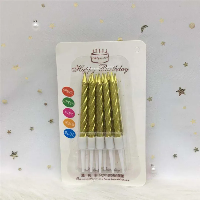 Сверкающие блестящие золотые короны свечи на день рождения для детей на день рождения свечи с номером 0-9 декор торта - Цвет: Candle-small-gold