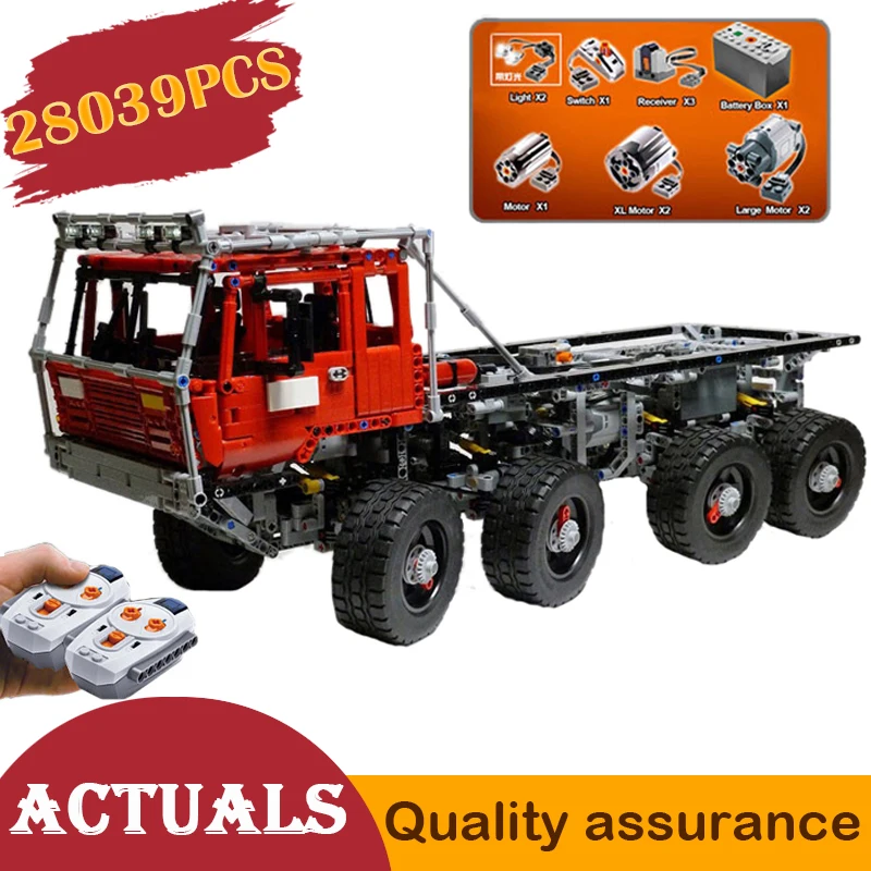 

23012 Technic Tatra 813 Tow Truck Building Blocks Set Boy Gifts Compatible legoed MOC with Motor Battery Power Functions
