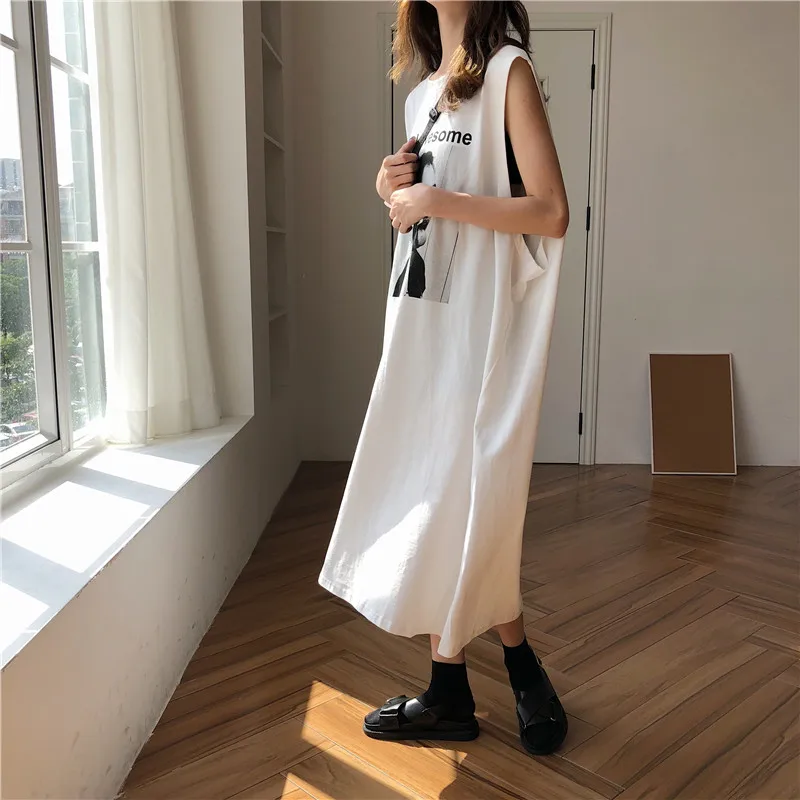 Женское свободное платье большого размера с принтом однотонное летнее vestidos verano