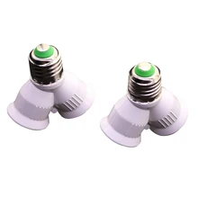 High Quality E27 To 2xe27 1 To 2 Y-shape Halogen Halogen Cfl Bulb Splitter Splitter Conversion Socket Extension
