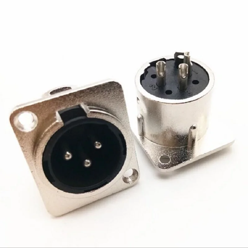 Панель Шасси металлический квадратный микрофон jack Enchufe 3PIN XLR разъем 3PIN Мужской Женский Разъем провода разъем XLR jack