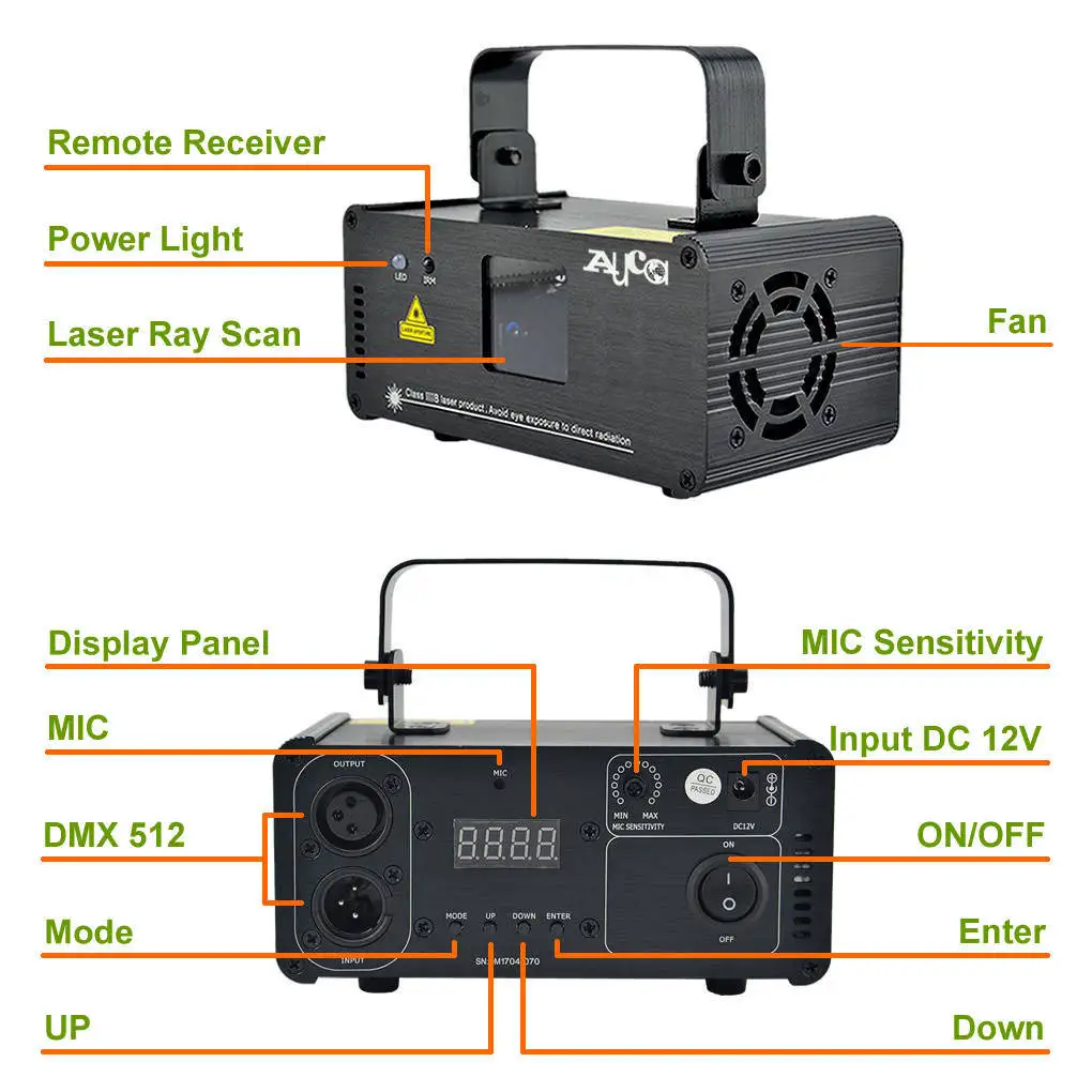 AUCD البسيطة المحمولة 8 CH DMX 150 mW الأزرق ماسحة ضوئية بالليزر تأثير أضواء للمسرح ديسكو DJ حزب نادي تظهر جهاز عرض (بروجكتور) ليد الإضاءة DM-B150