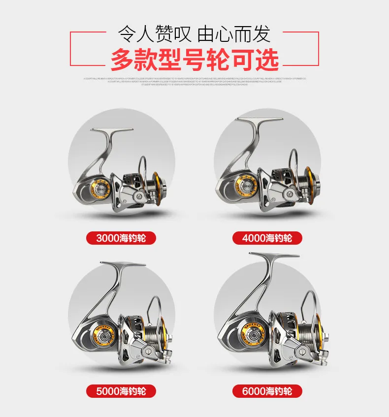 Carretel de Pesca do Mar do Metal Carretel de Pesca do Mar Ballbearings de Aço Carretel de Água do Mar Completo Jigging Profundo Corrico Girando Inoxidável Anti 17-30kg 12bb 3 High Quality Esporte e Lazer