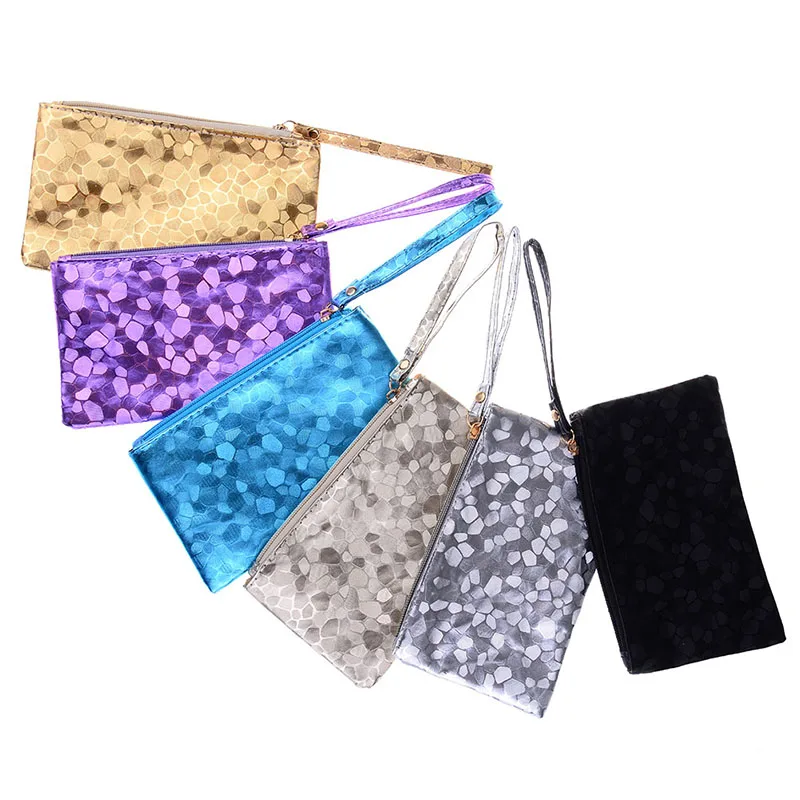 

1pc Stone Pattern Cosmetic Bags Cases Women Colorful Pu Leather Make Up Bags Woman Vintage Zipper Fashion Bags