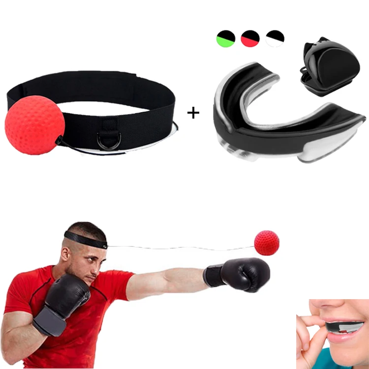 

Adult Mouthguard And Fighting Ball Boxing Equipment for Reflex Speed Training Boxing Mouth Safety Taekwondo Muay Thai Exercise
